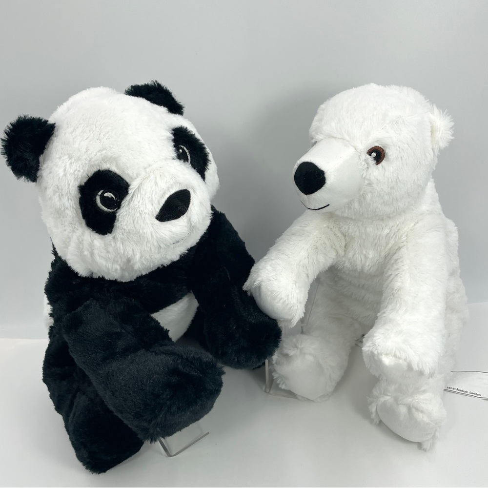 IKEA Panda Bear & Polar Bear Plush